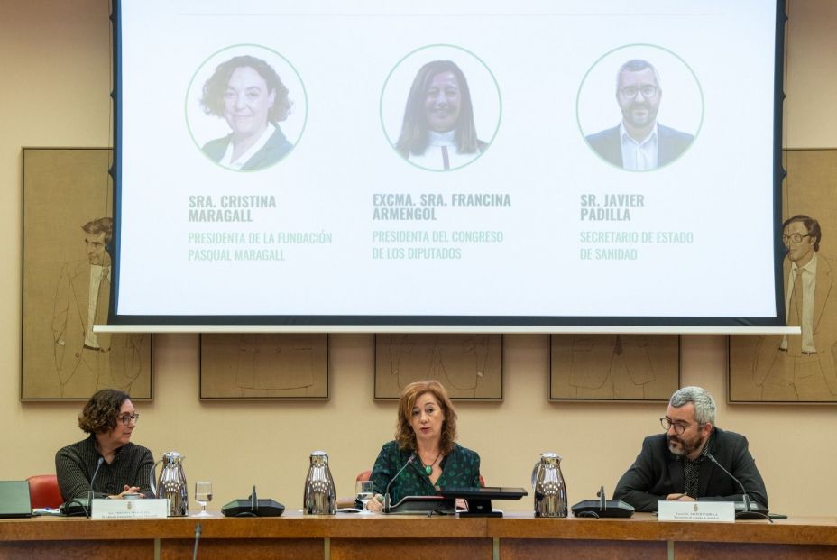 De izquierda a derecha, Cristina Maragall, Francina Armengol y Javier Padilla. (FPM)