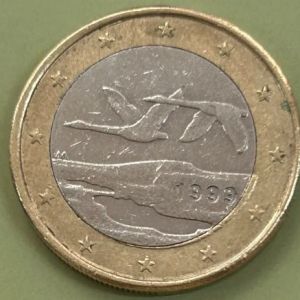 moneda de 1 euro finlandesa acuñada en 1999
