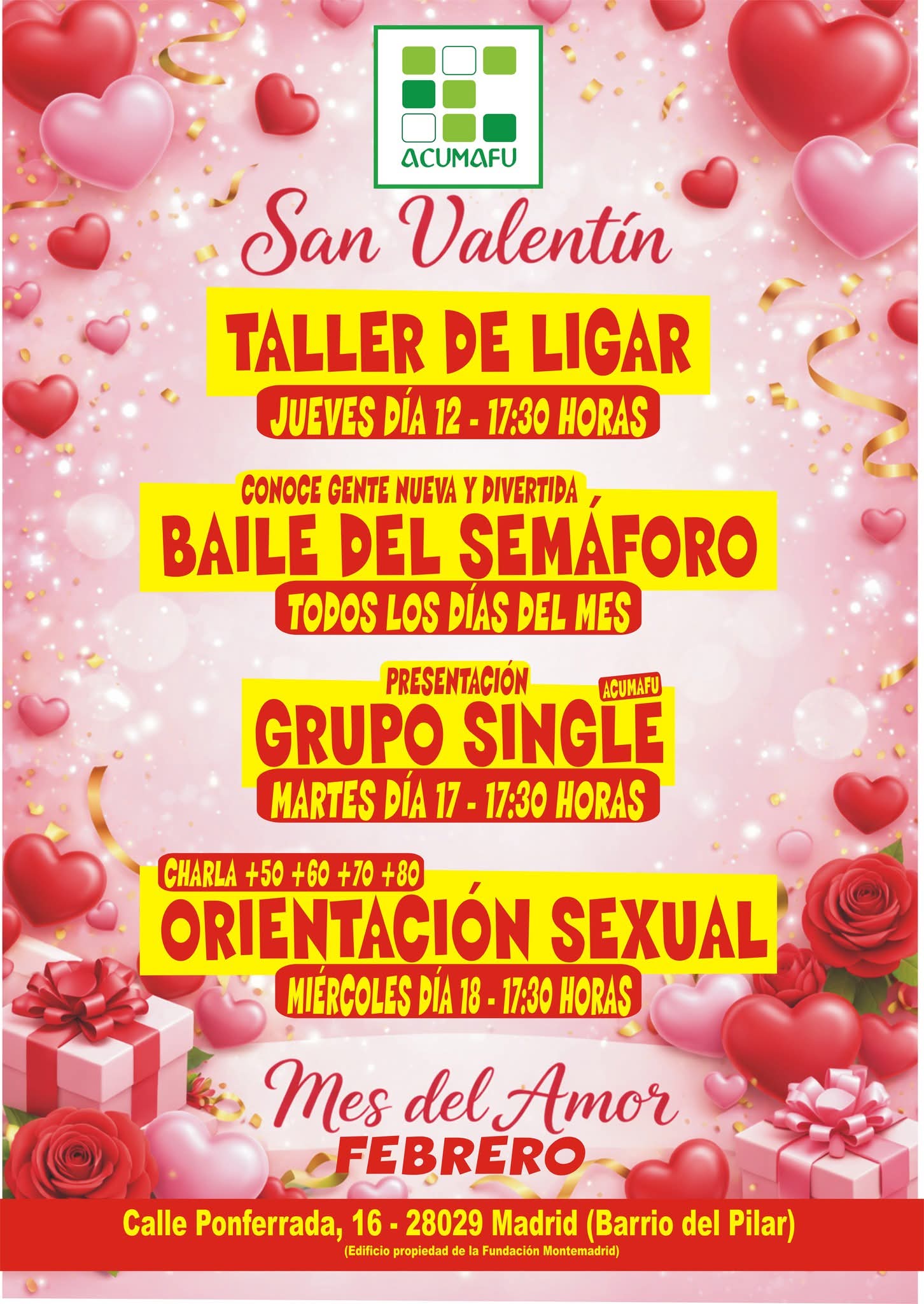Así es el ‘Taller de ligar’ que organiza Acumafu por San Valentín