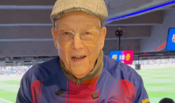 VÍDEO: La emoción de Joan al cumplir su sueño de conocer el nuevo Camp Nou a los 89 años (Instagram: Fundación Adopta Un Abuelo)