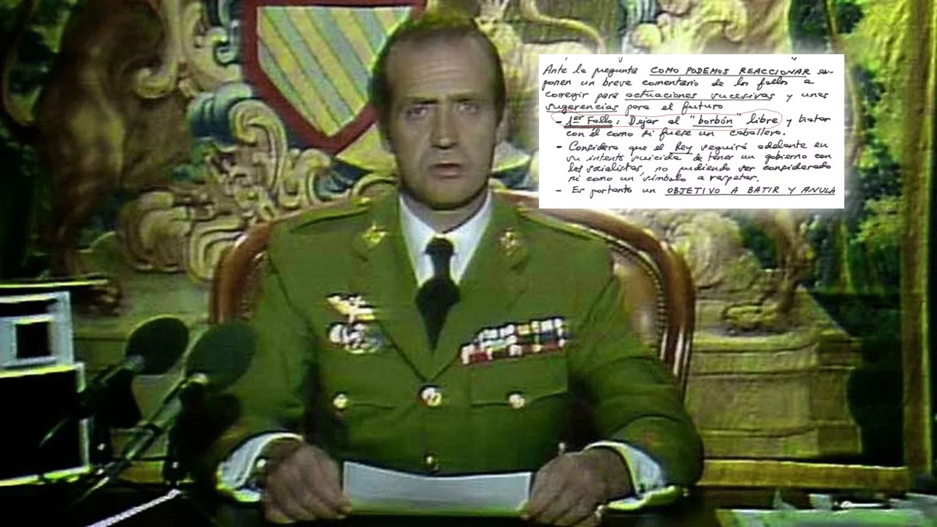 Los golpistas atribuyeron el fracaso del 23F a "dejar al Borbón libre": "Es un objetivo a batir"