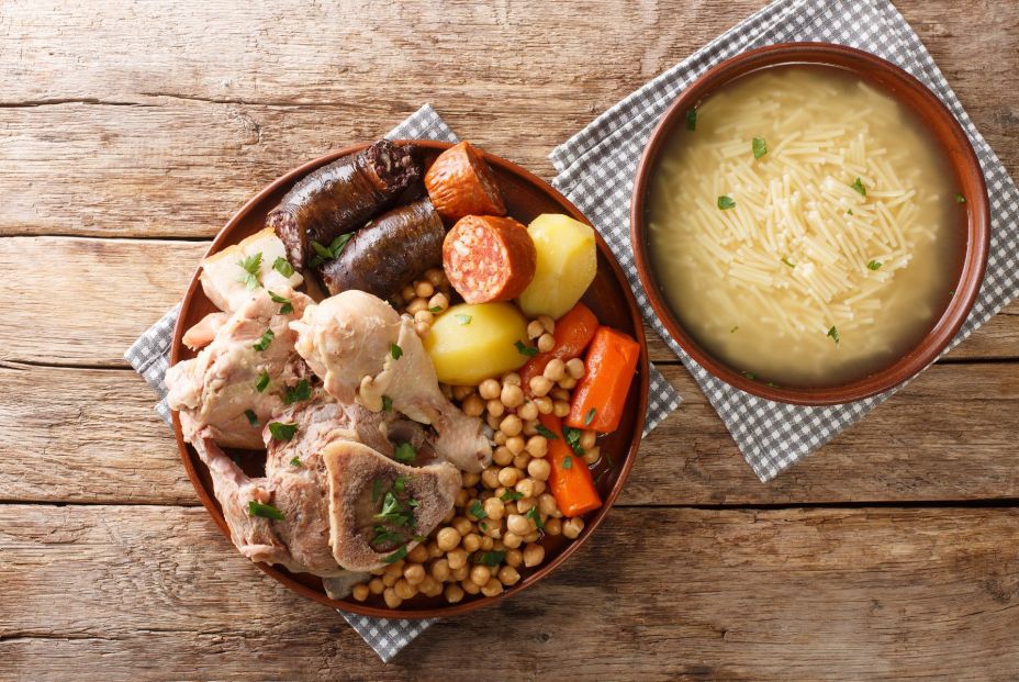 bigstock Cocido Is A Traditional Chickp 410579221