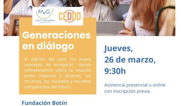 CEDDD y la Fundación Alicia y Guillermo celebran la IV jornada 'Generaciones en diálogo'