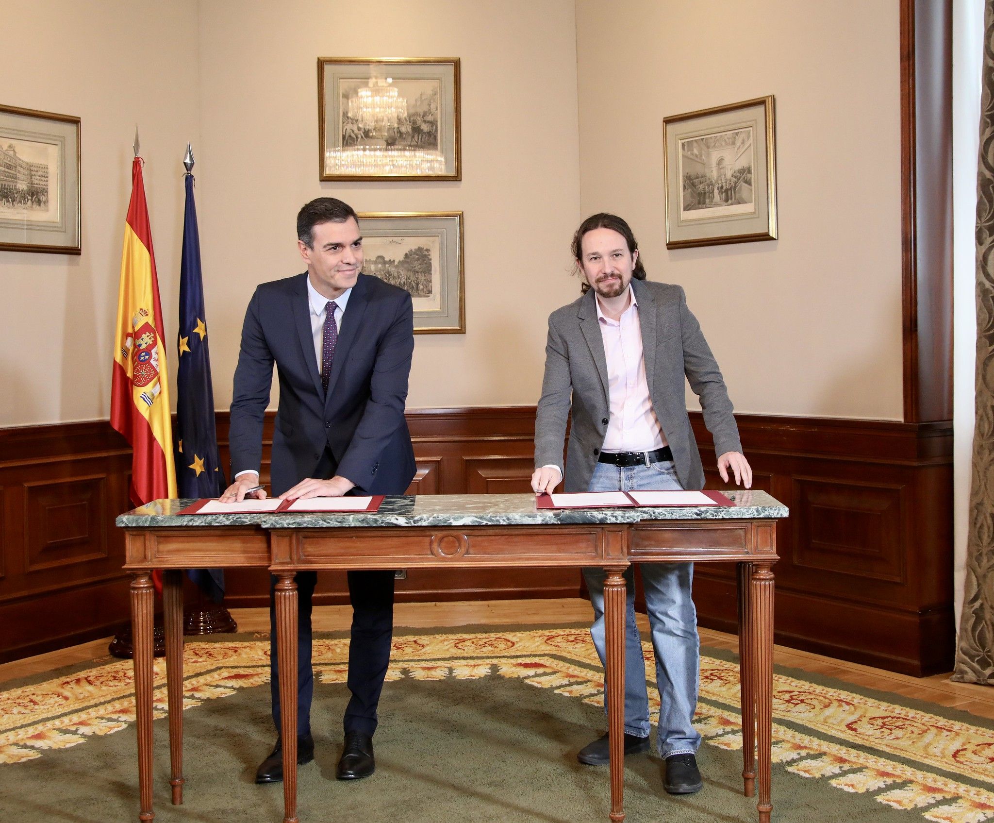 Pedro Sánchez y Pablo Iglesias