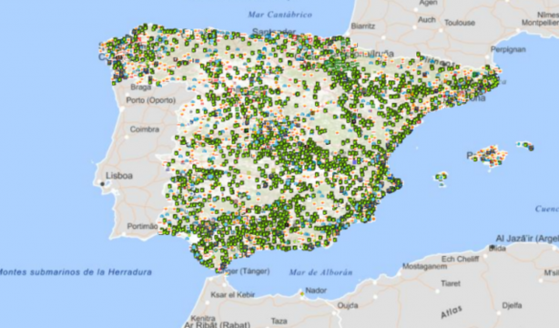 Así puedes usar el Geoportal de gasolineras para encontrar la más barata. Fuente: geoportalgasolineras.es