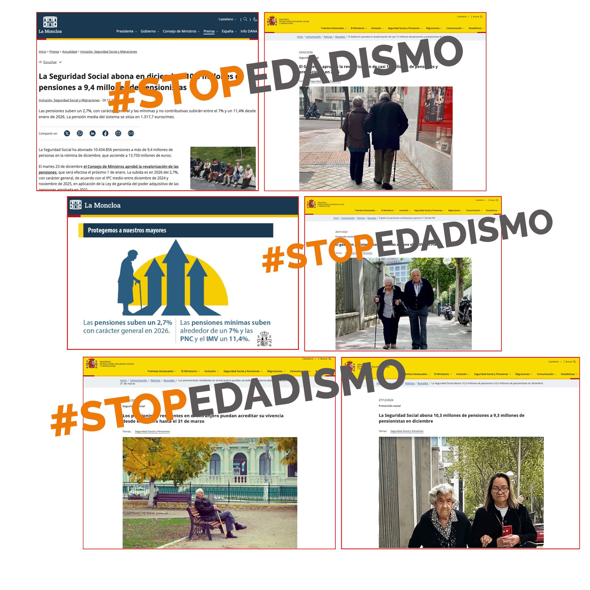 Edadismo en el Gobierno: trasmite una imagen estereotipada de los mayores alejada de la realidad