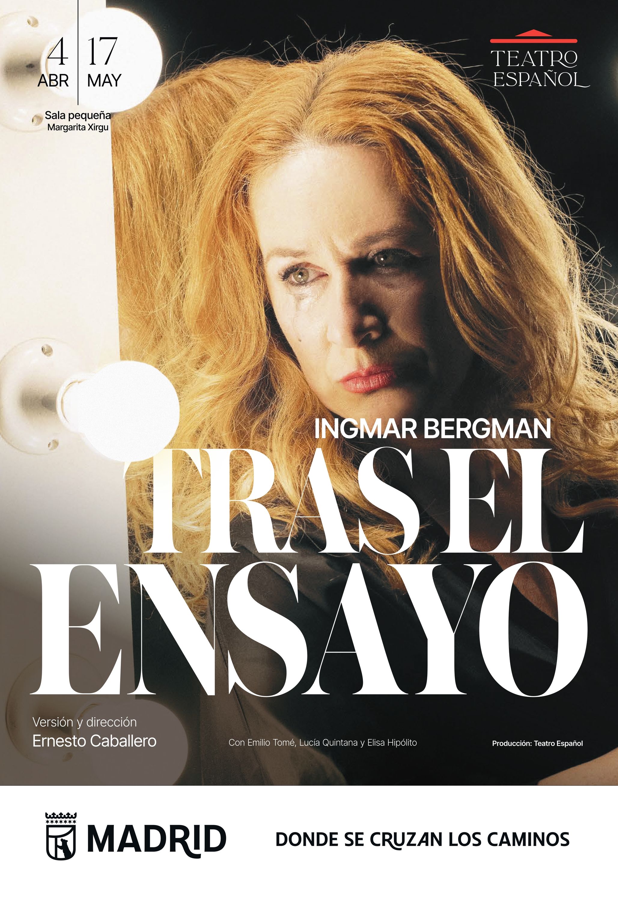 Ernesto Caballero lleva al Teatro Español una de las obras más íntimas de Bergman. Fuente: Javier Naval / Teatro Español.