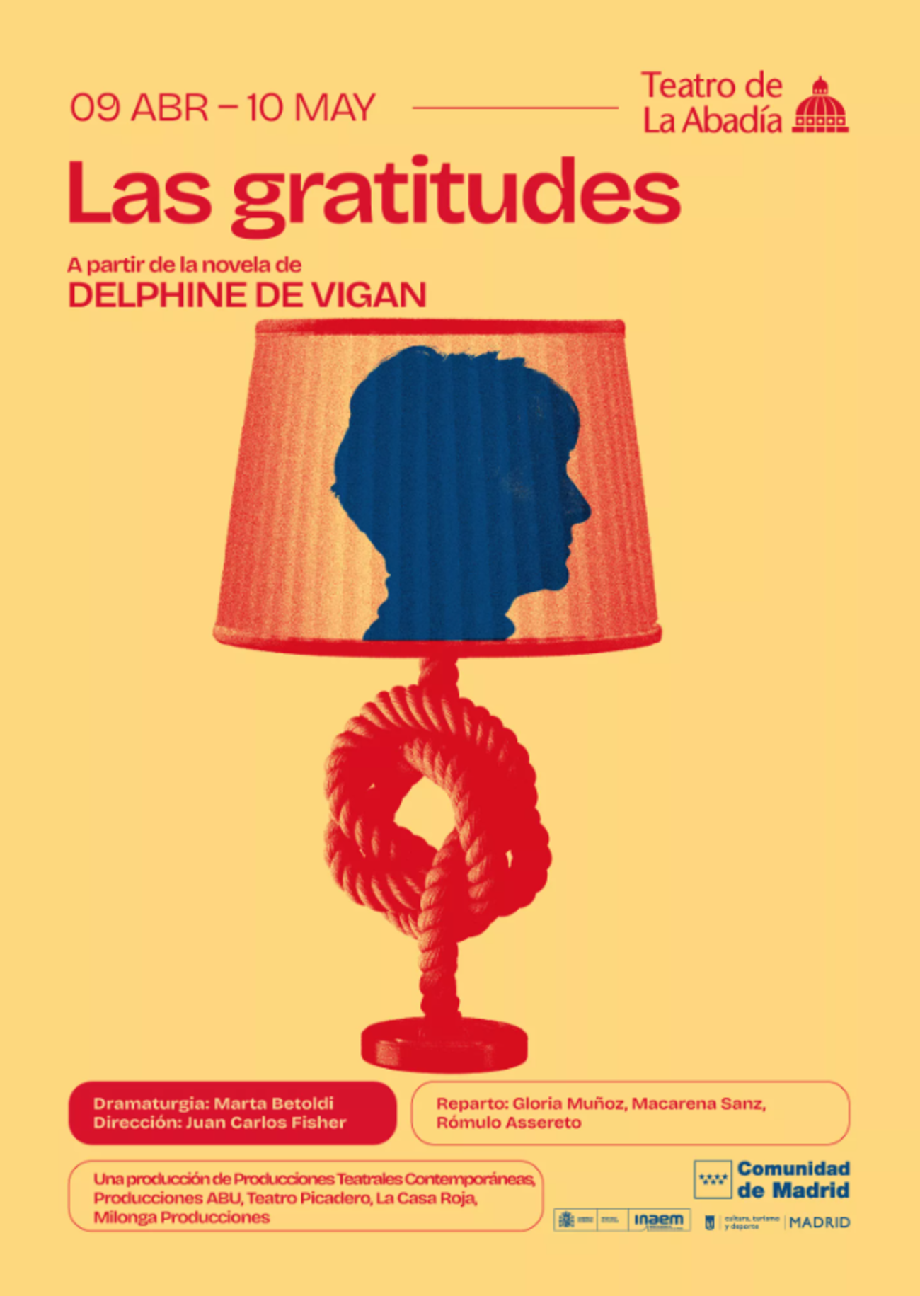 'Las gratitudes', el fenómeno editorial de Delphine de Vigan, llega a Teatro de La Abadía de Madrid 'Las gratitudes', el fenómeno editorial de Delphine de Vigan, llega a Teatro de La Abadía de Madrid