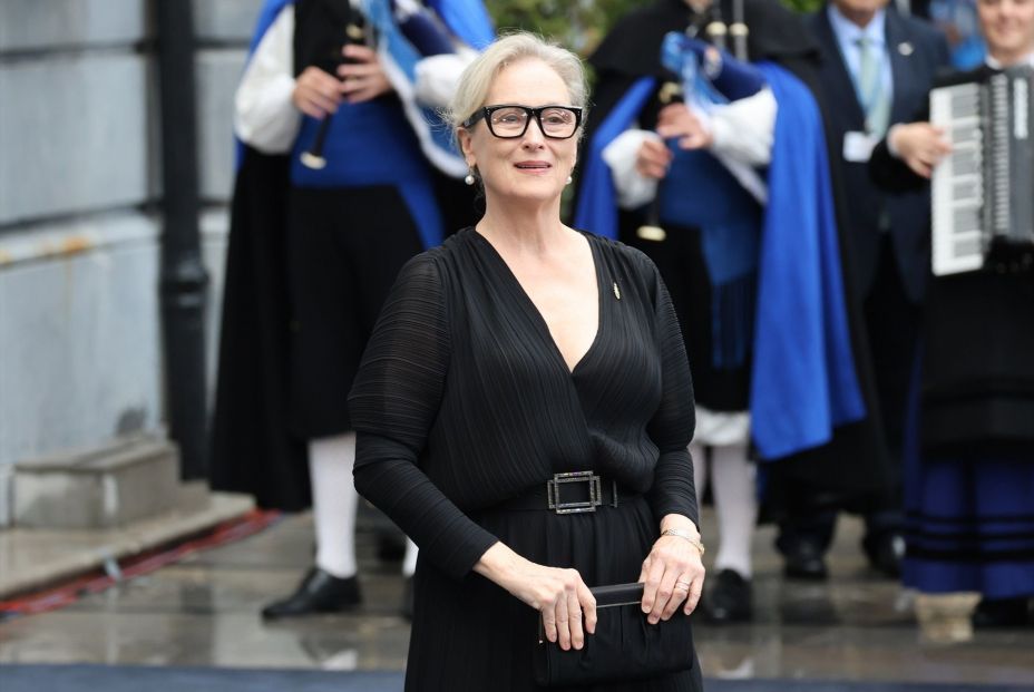 La actriz Meryl Streep, Premio Princesa de Asturias de las Artes, a su llegada a la entrega de los ‘Premios Princesa de Asturias 2023', a 20 de octubre de 2023. Fuente: Europa Press.