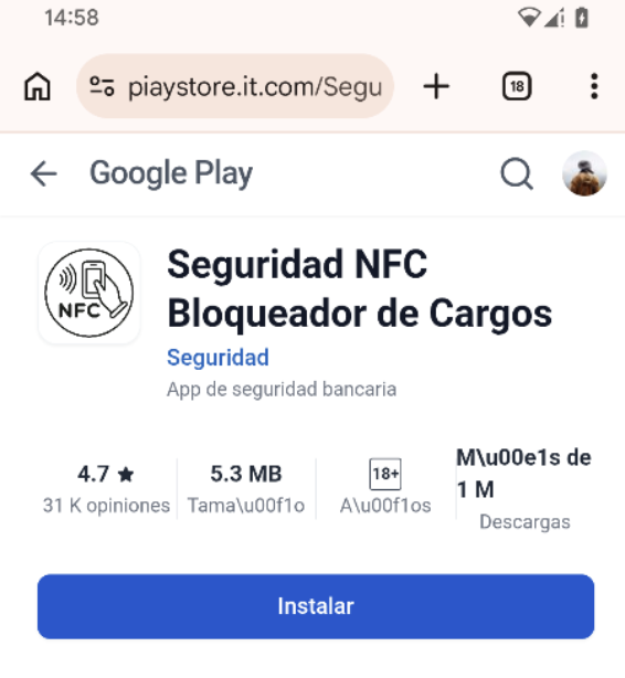 ESET detecta una campaña que usa el NFC del móvil para robar datos bancarios suplantando a bancos