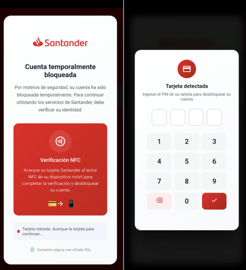 ESET detecta una campaña que usa el NFC del móvil para robar datos bancarios suplantando a bancos