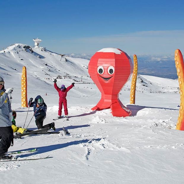 Estaciones de esquí con nietos Pista del mar  sierranevada.es