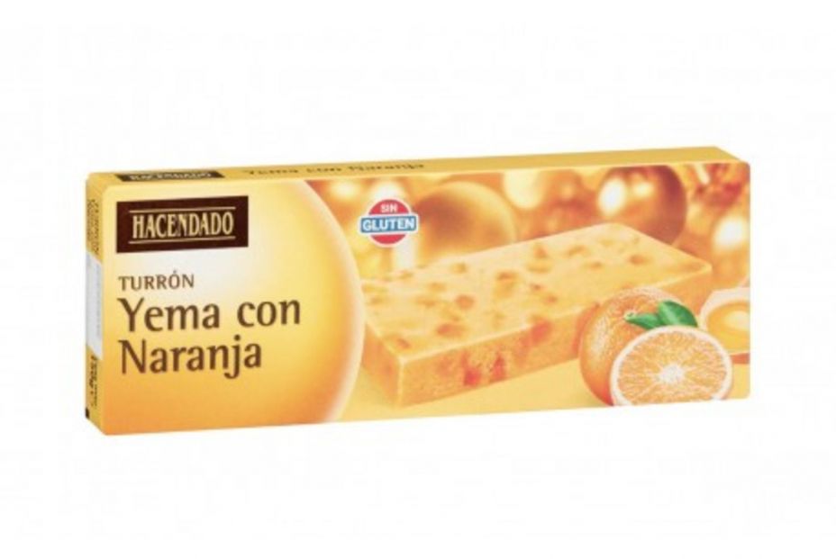 Turrón de yema con naranja hacendado 