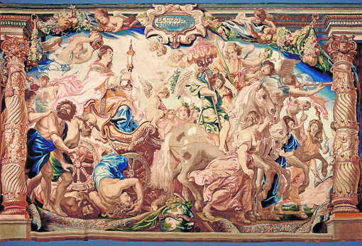 Uno de los tapices de «El triunfo de la Eucaristía», de Rubens. Monasterio de Las Descalzas Reales, Madrid