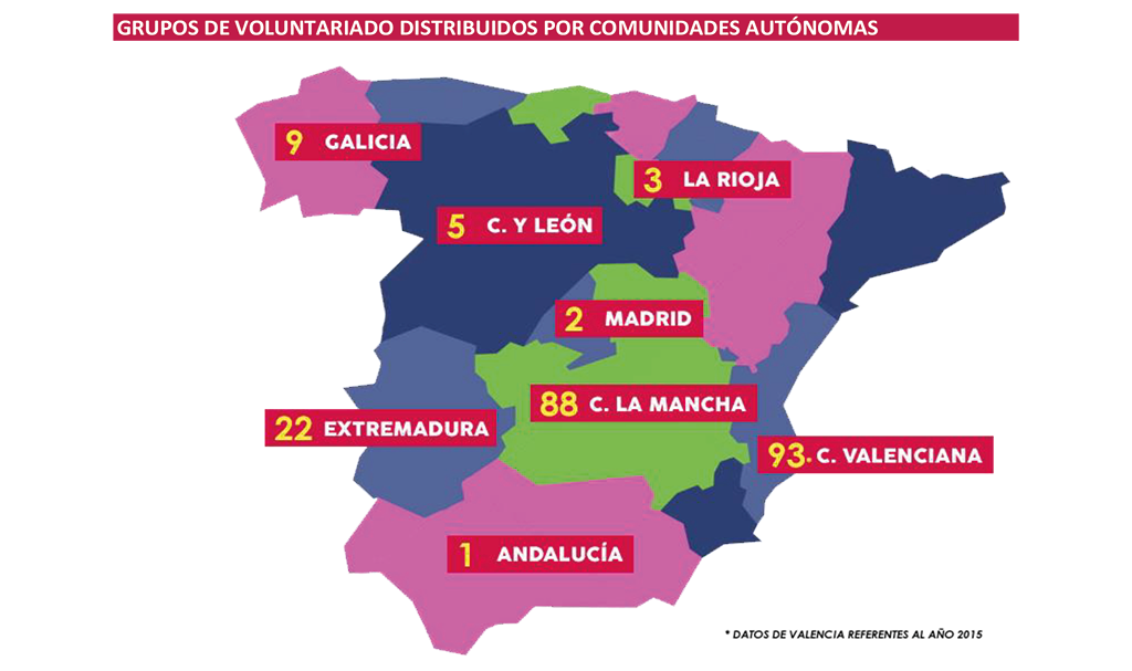 Datos grupos de voluntarios UDP Memoria Voluntariado UDP 2018