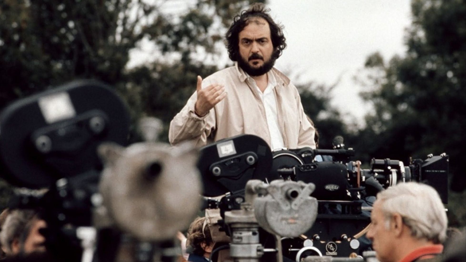 Stanley Kubrick filmando 'Barry Lyndon' (1975) (Warner Bros.)