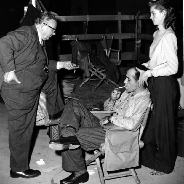 Bogart y Bacall durante un rodaje