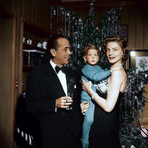 Bogart Bacall y su hijo en Navidad