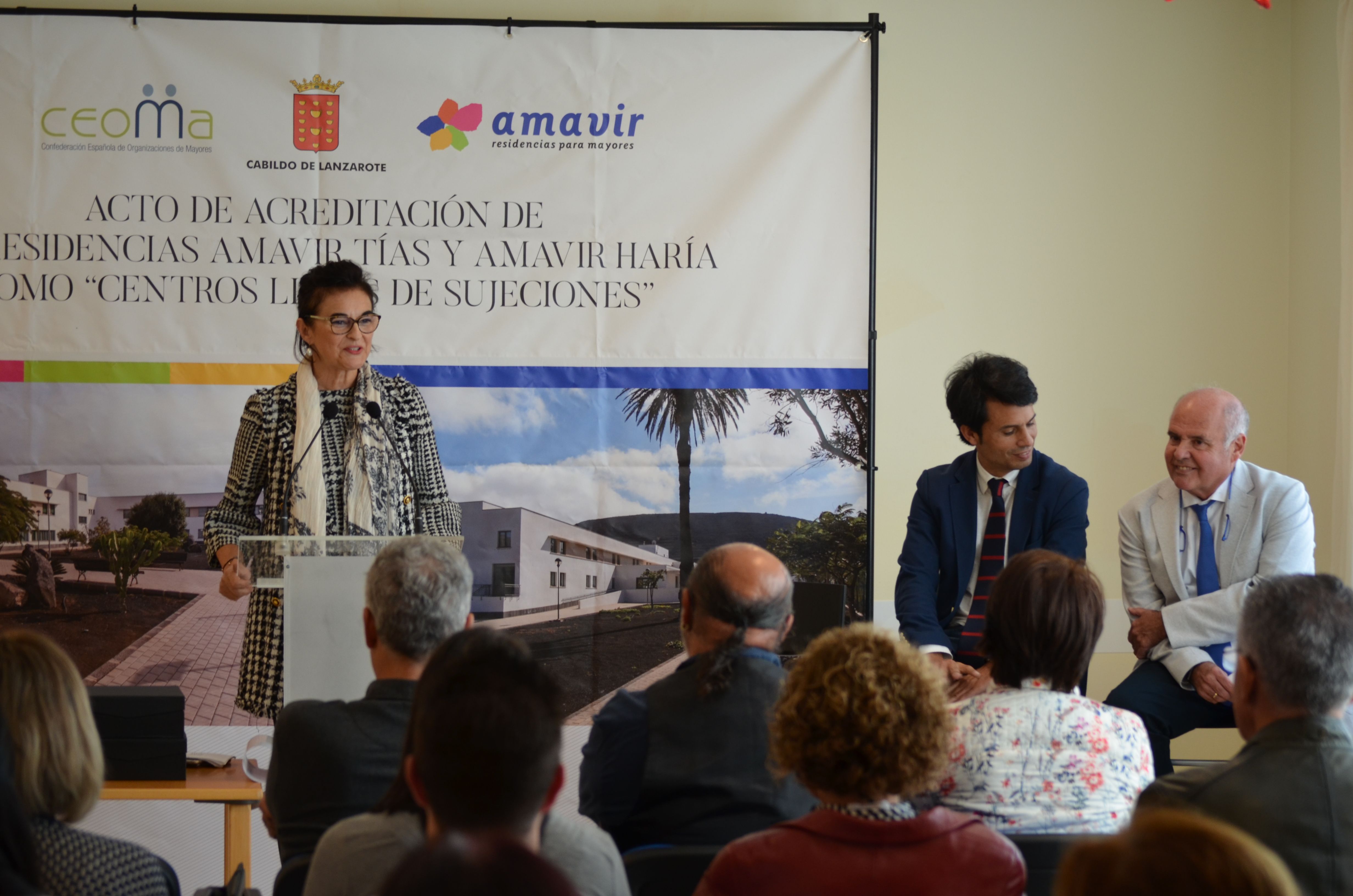 CEOMA acredita a las residencias de Amavir en Lanzarote como "libres de sujeciones"