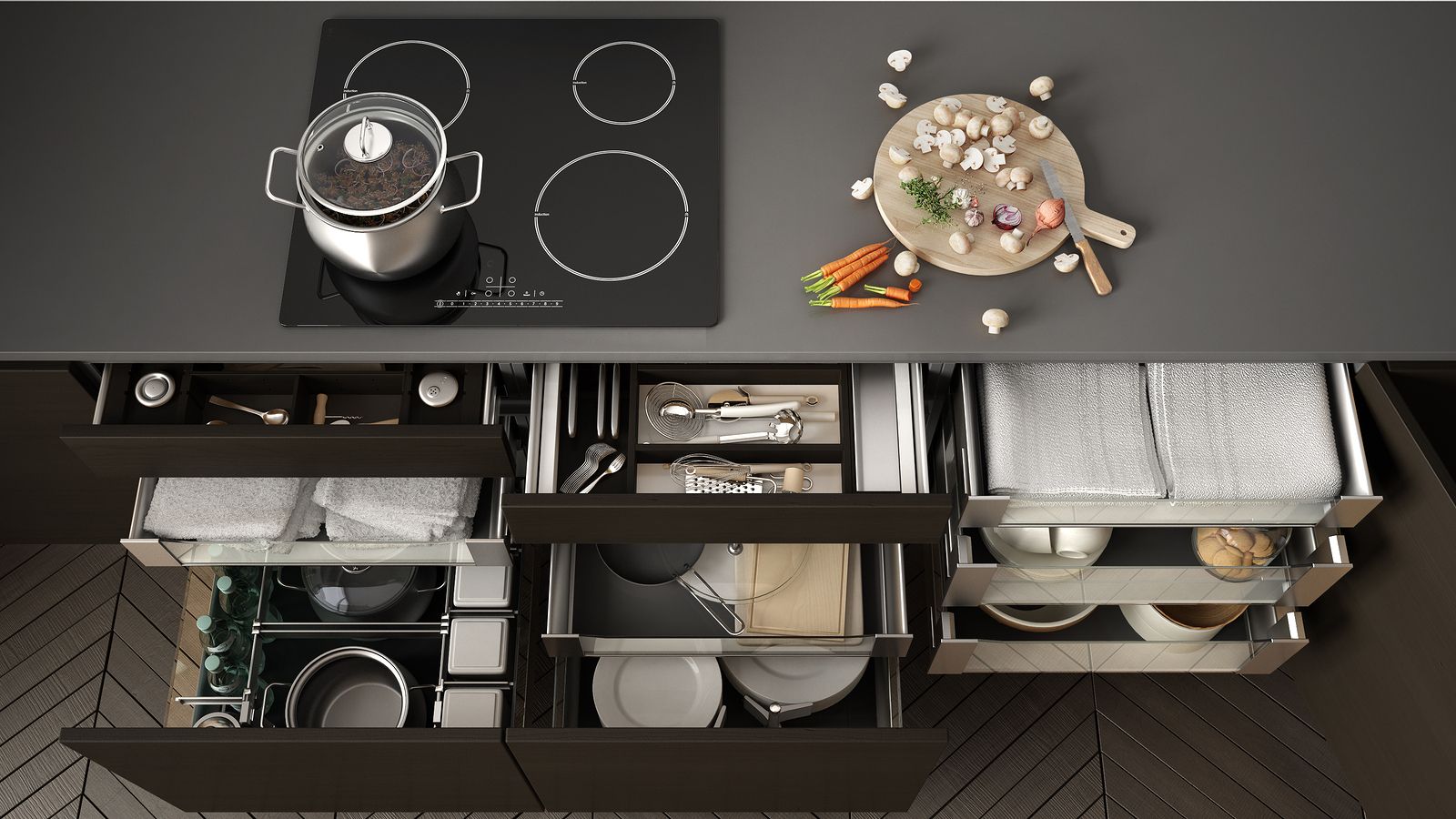 cocina accesible muebles bajos