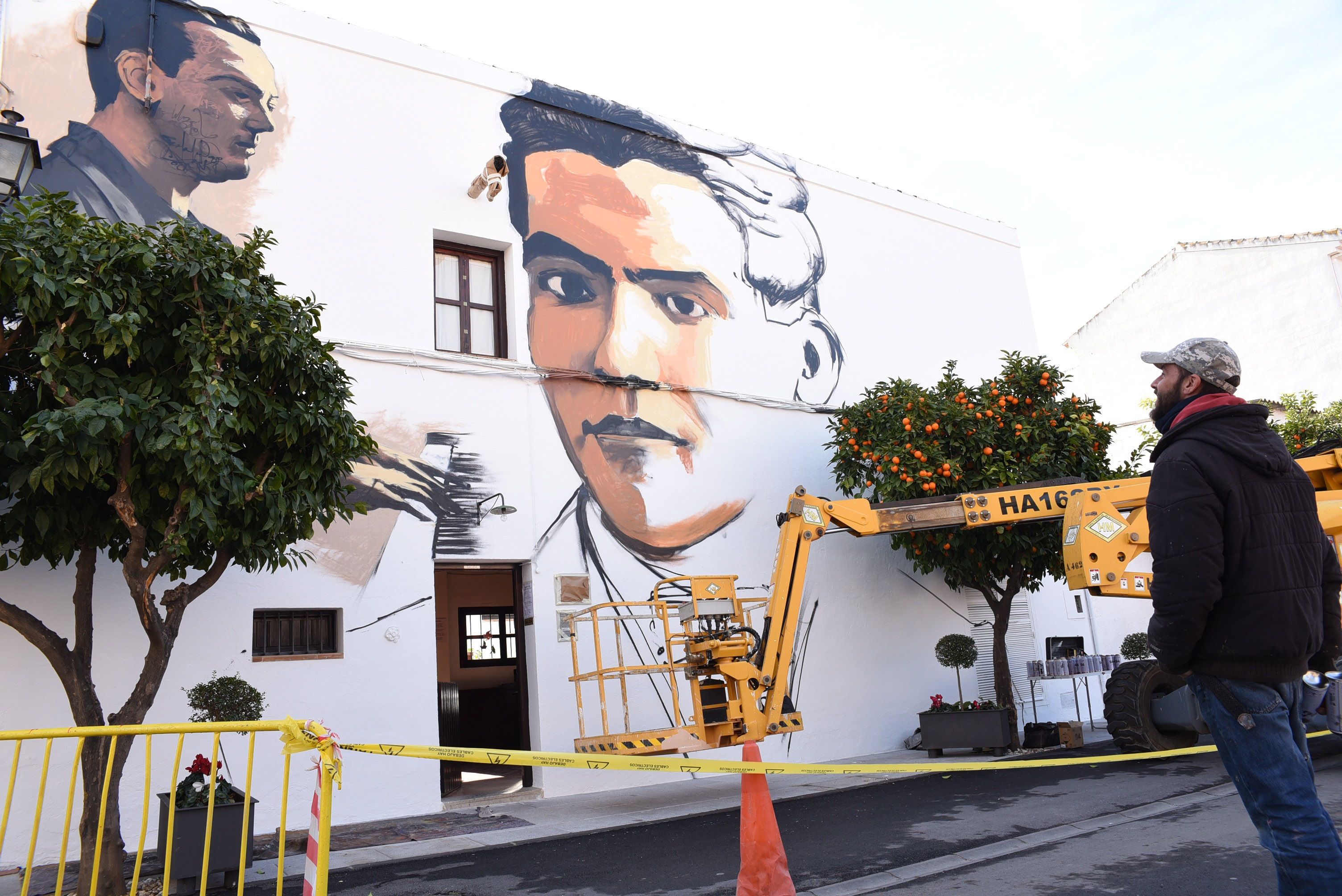 EuropaPress 2591246 Imagen del grafiti realizado por 'El Niño de las Pinturas' en el Museo Casa Federico García Lorca