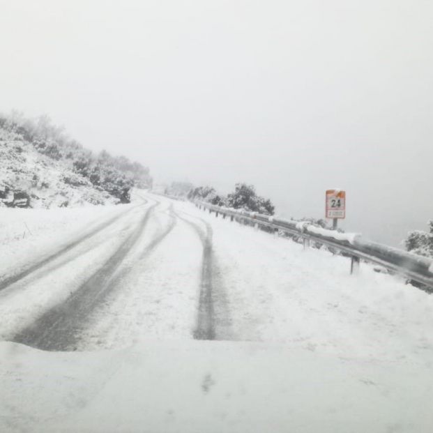 CARRETERA CON NIEVE. Foto: EuropaPress