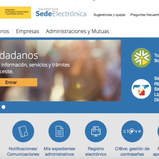 Sede Electrónica de la Seguridad Social