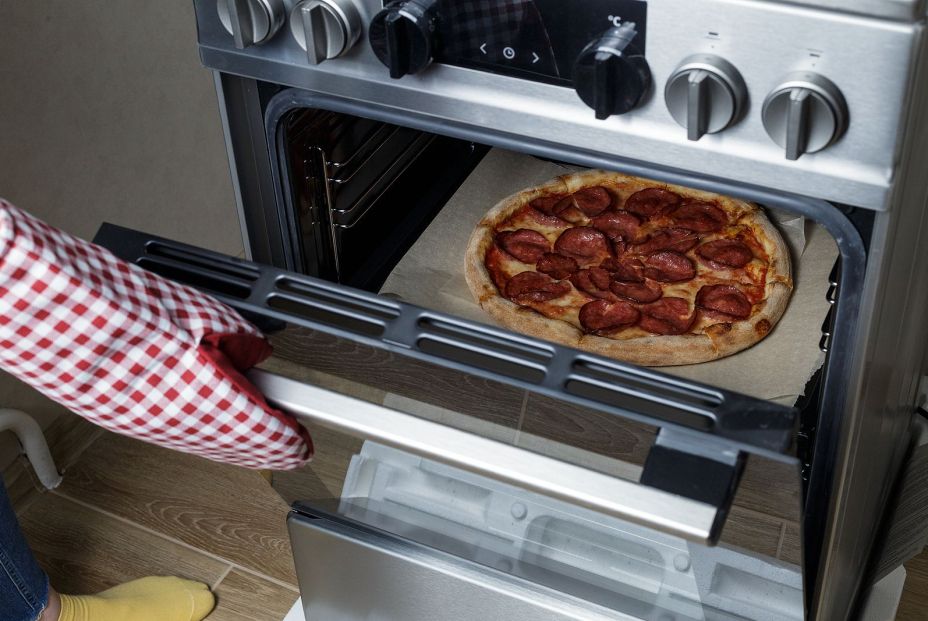 bigstock Pepperoni Pizza Is Baked In Th 456559377