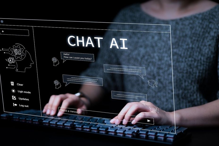 bigstock Woman Using A Computer Chattin 477353971