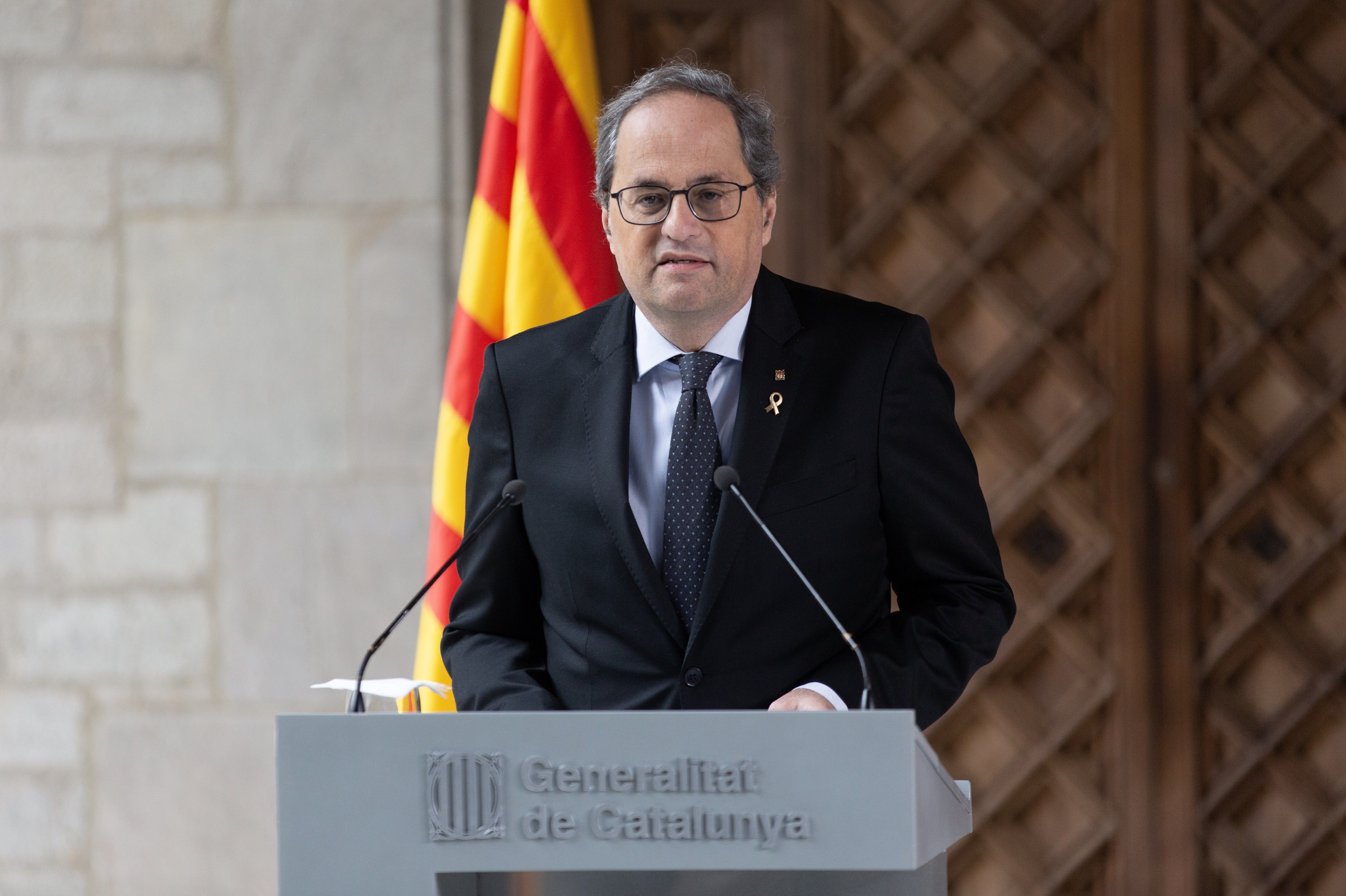 Torra anuncia elecciones anticipadas en Cataluña sin fijar una fecha