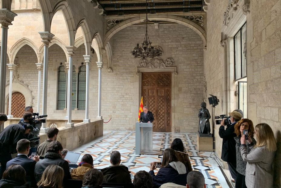 Torra anuncia elecciones anticipadas en Cataluña sin fijar una fecha
