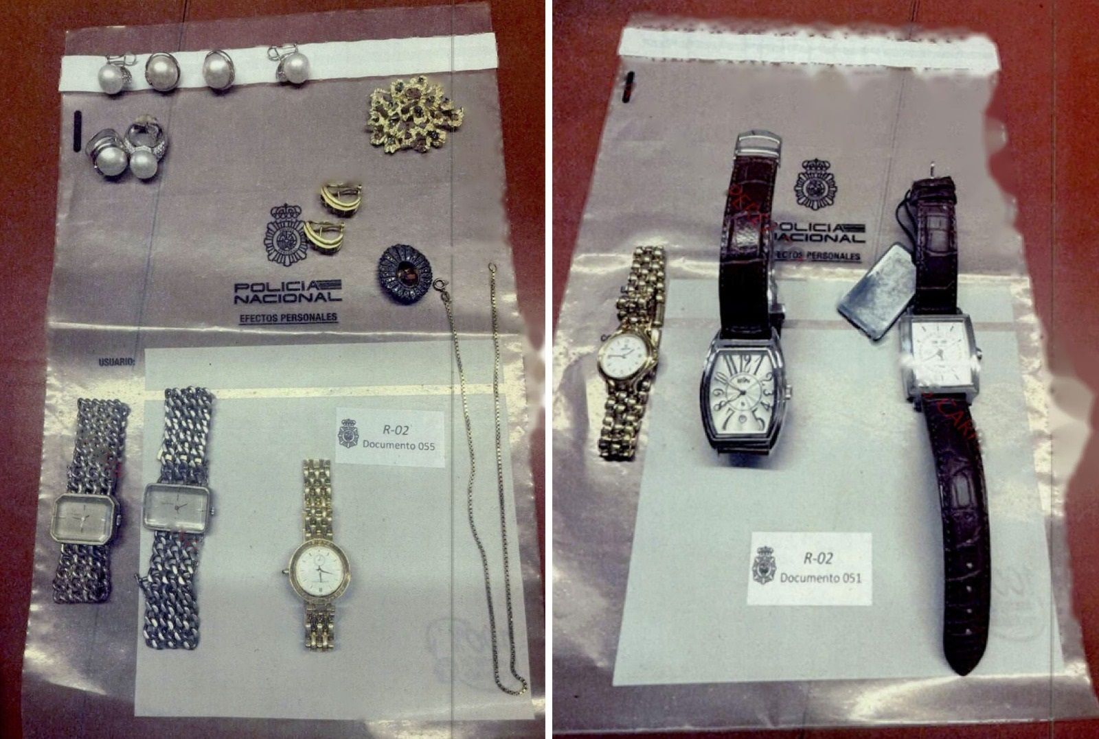 Zapatero guardaba relojes, collares, pulseras y otras joyas en la caja fuerte de su despacho