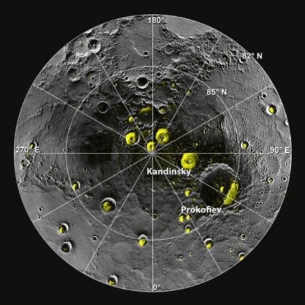 Región Polar de Mercurio (John Hopkins University)