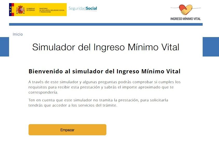 Así puedes hacer la simulación para el Ingreso Mínimo Vital (IMV): ¿tienes derecho a cobrarlo? / Fuente: EuropaPress