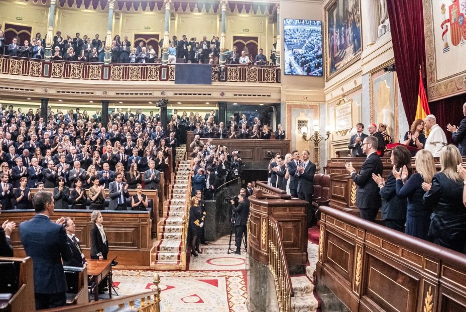 Los mensajes del Papa en el Congreso: polarización, aborto, eutanasia, migrantes... Los mensajes del Papa en el Congreso: polarización, aborto, eutanasia, migrantes...