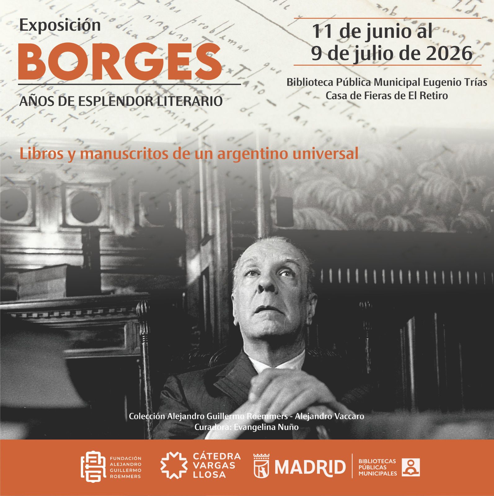 Una exposición en Madrid revive el universo literario de Borges Una exposición en Madrid revive el universo literario de Borges