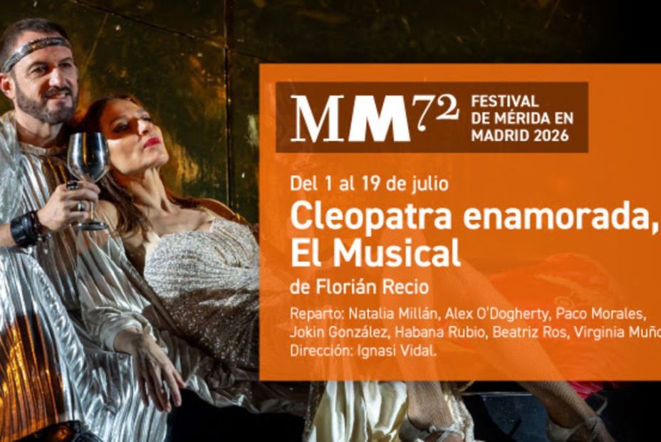 'Cleopatra enamorada, el musical' llega al Teatro La Latina en julio / Fuente: Teatro La Latina 'Cleopatra enamorada, el musical' llega al Teatro La Latina en julio / Fuente: Teatro La Latina