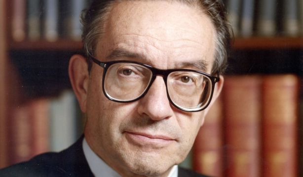 Alan Greenspan color photo portrait