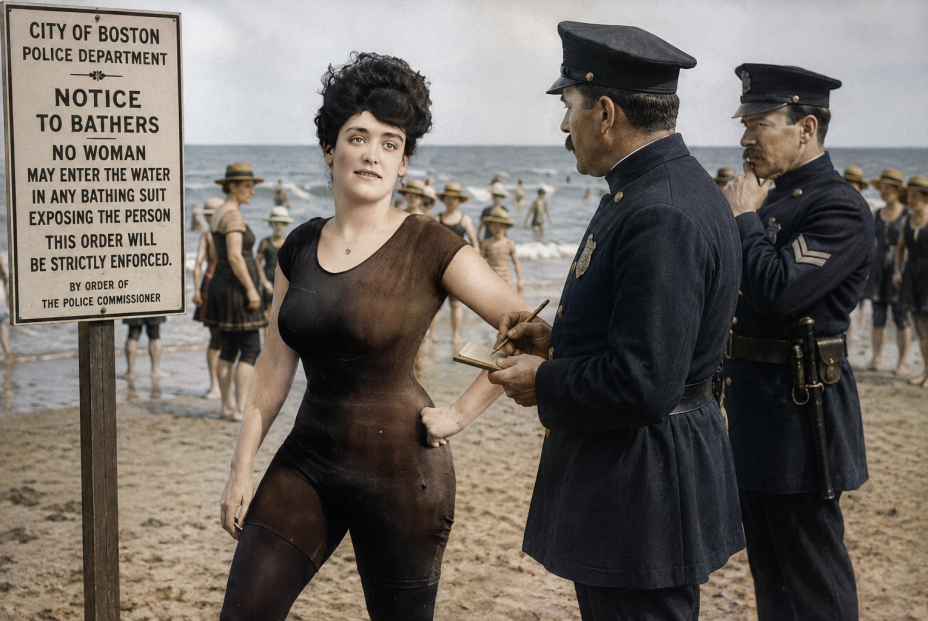 Annette Kellerman en la playa de Boston en 1907 Annette Kellerman en la playa de Boston en 1907