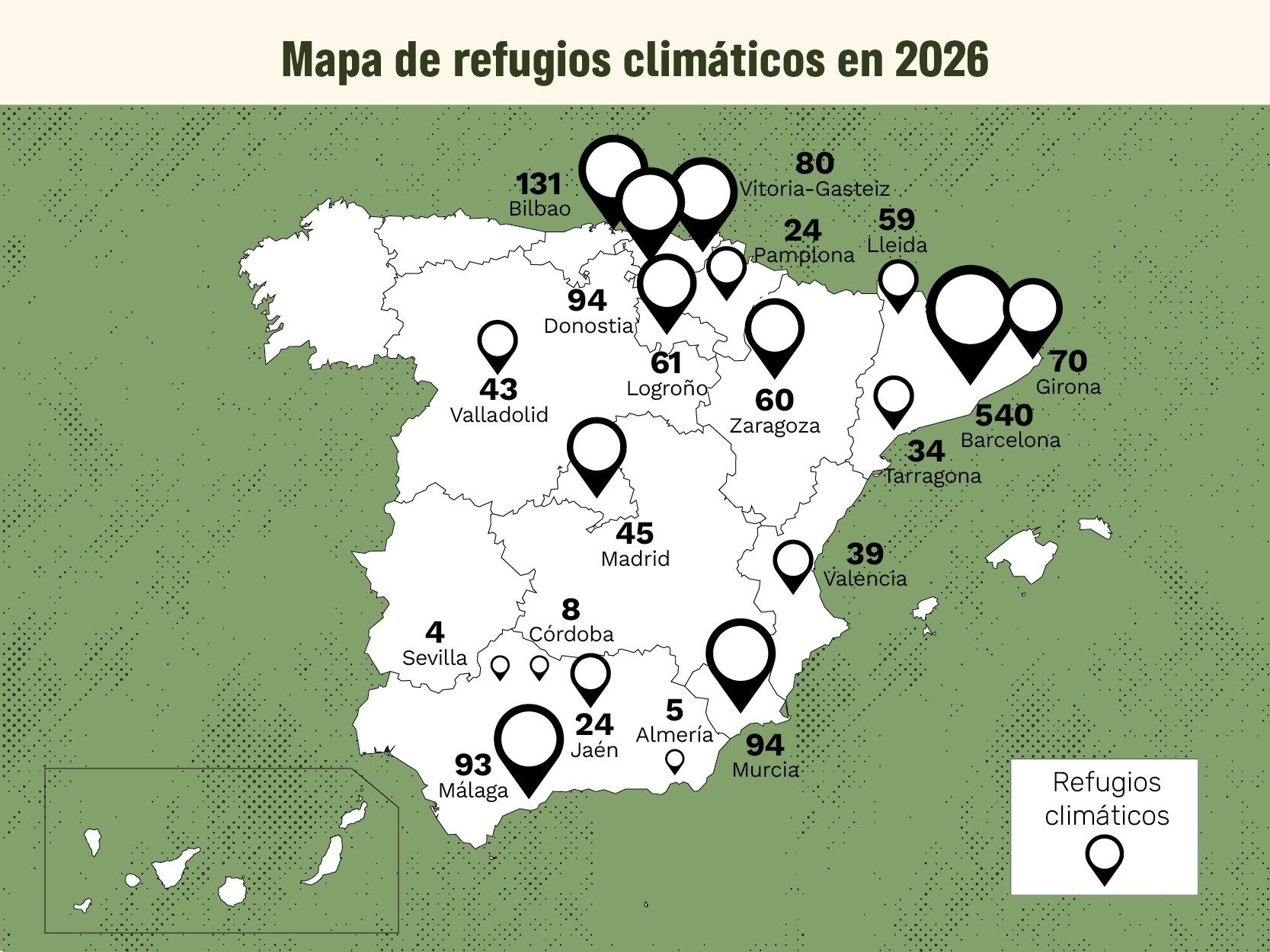 EuropaPress 7637348 mapa refugios climaticos 2026 EuropaPress 7637348 mapa refugios climaticos 2026
