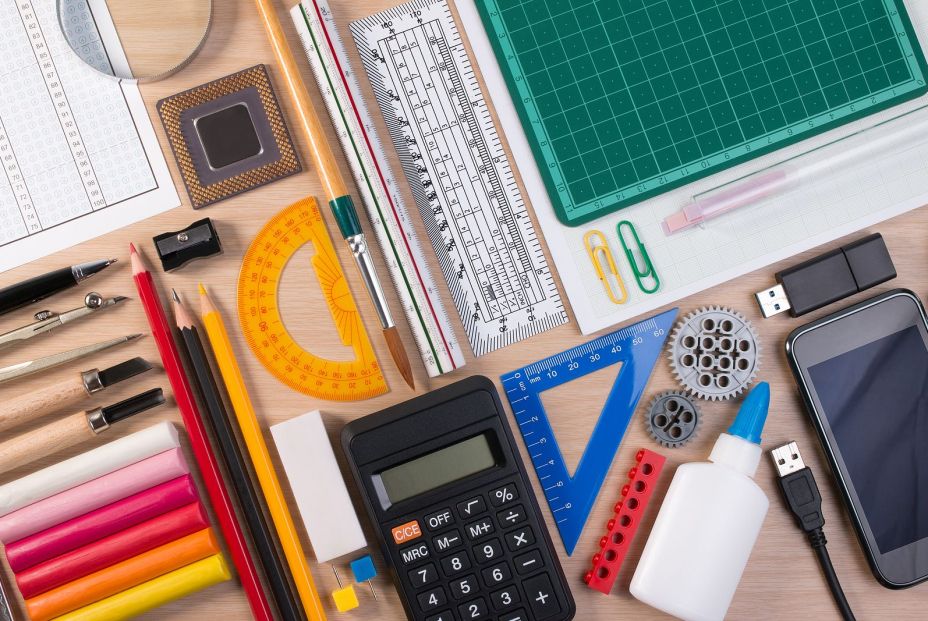 bigstock Desk With School Stationary Or 172278827