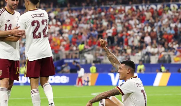 Pedro Porro celebrates