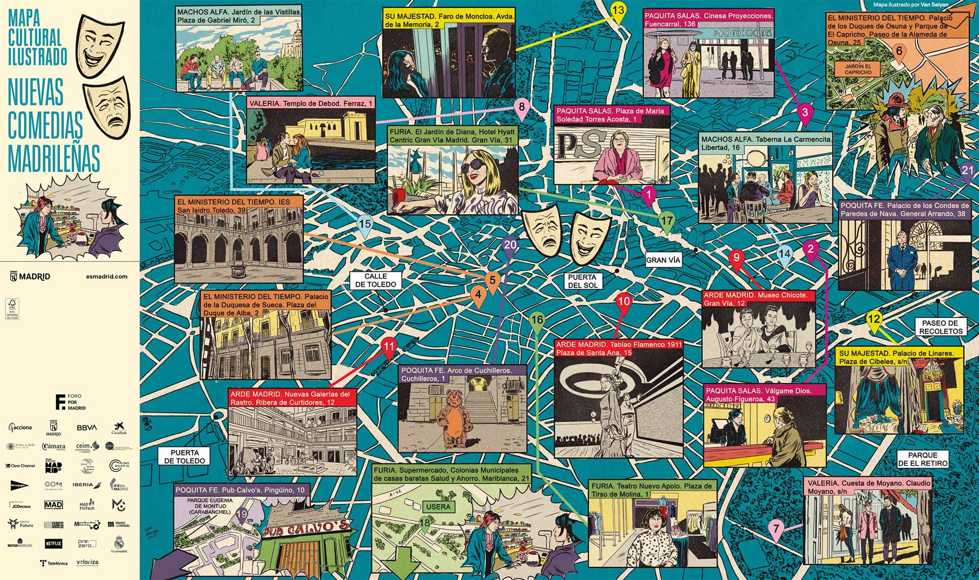 mapa ilustrado Madrid mapa ilustrado Madrid