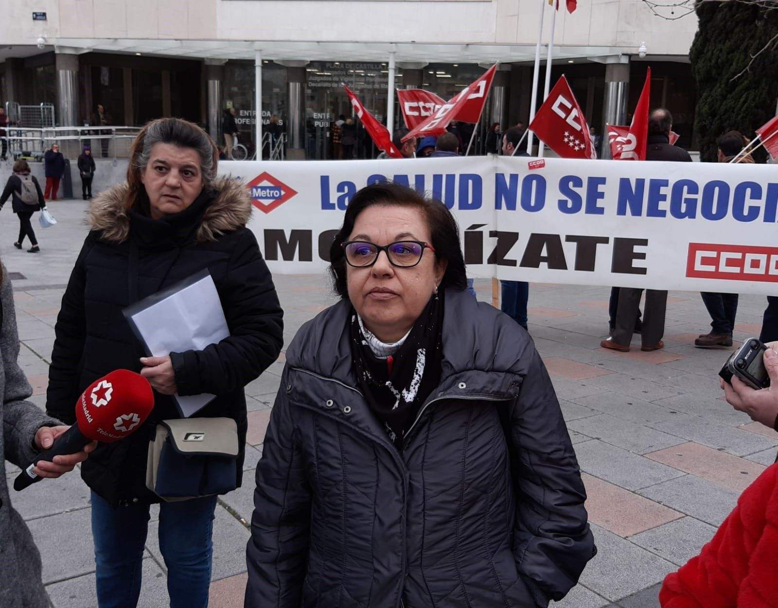 La viuda del primer trabajador de Metro de Madrid fallecido por inhalar amianto. Foto: EuropaPress