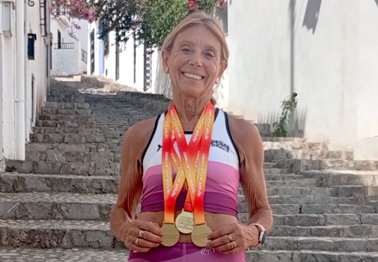 Pepi Sánchez (76 años), tricampeona de España de atletismo máster: "Empecé a hacer deporte con 58" Pepi Sánchez (76 años), tricampeona de España de atletismo máster: "Empecé a hacer deporte con 58"