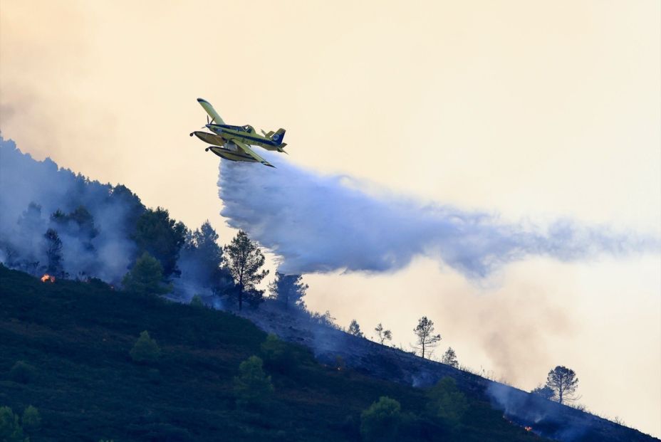 EuropaPress 7707492 hidroaviones trabajan tareas extincion incendio tirig agosto 2026 castellon