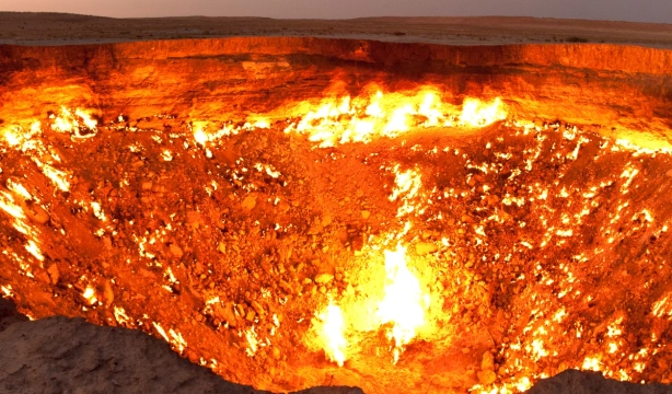 Reconstruida por primera vez la 'Puerta del Infierno', un cráter de gas en Turkmenistán