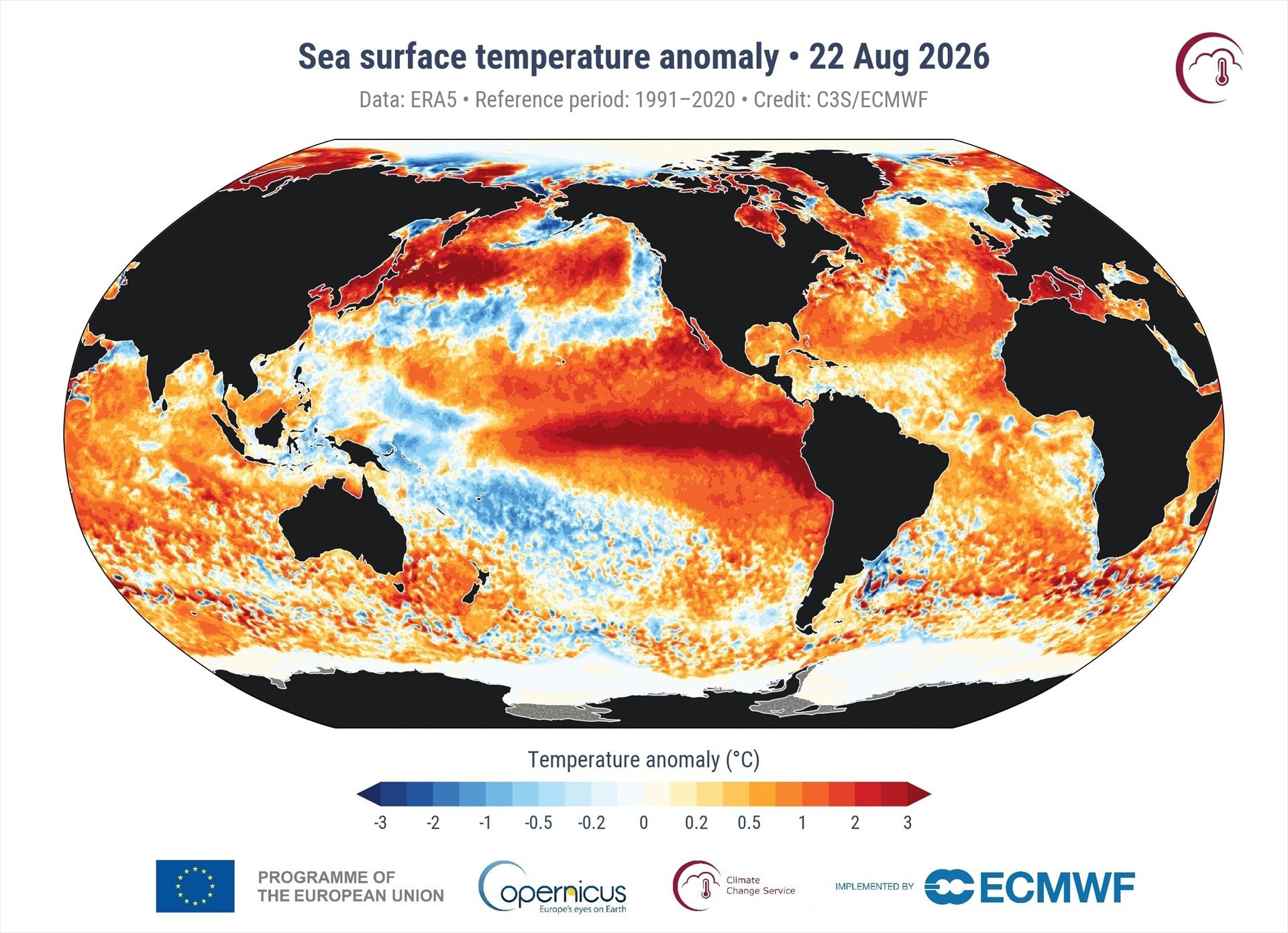 La temperatura media diaria de la superficie del mar registra nuevo récord mundial La temperatura media diaria de la superficie del mar registra nuevo récord mundial