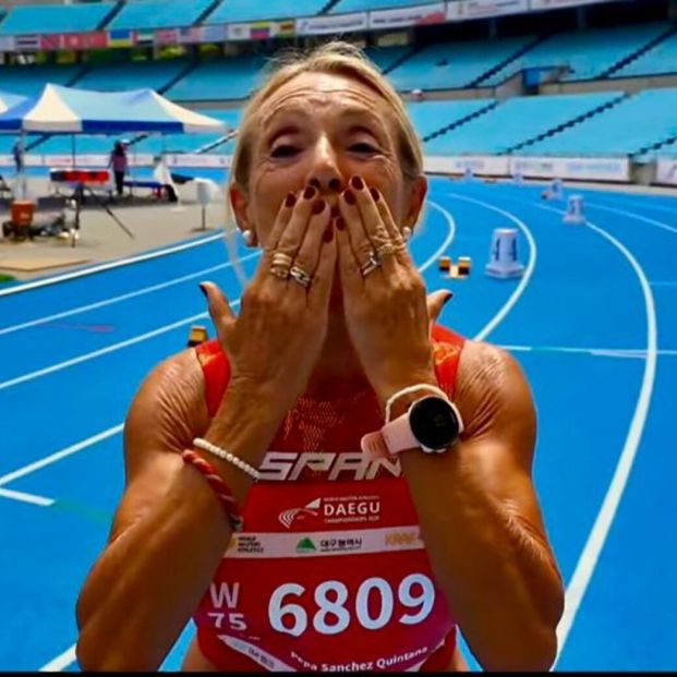 La atleta Pepi Sánchez, campeona del mundo en 400 metros a los 76 años: "Es un sueño"