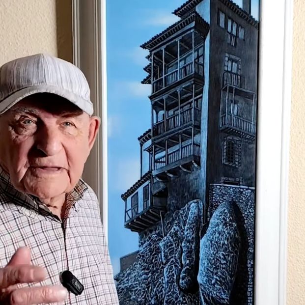 Mateo, el hombre de 90 años que creó el grapel: "Es la nada transformada en belleza" (Instagram: @grapelart)